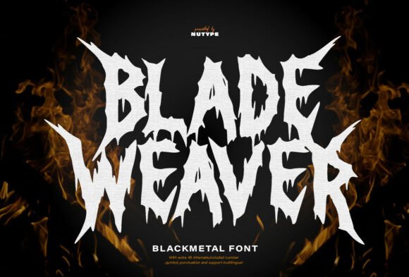 Blade Weaver: A Distorted Horror Font for Bold and Eerie Design Projects