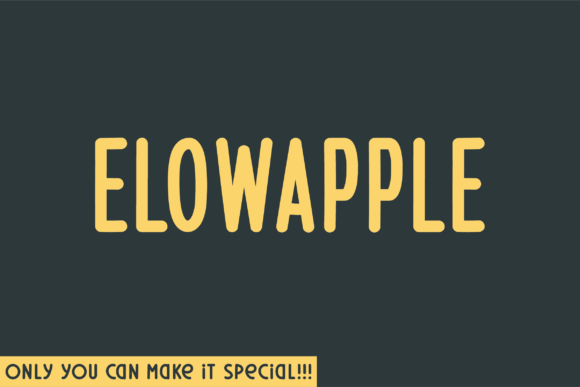 Elowapple: A Unique Handwritten Font for Creative Projects