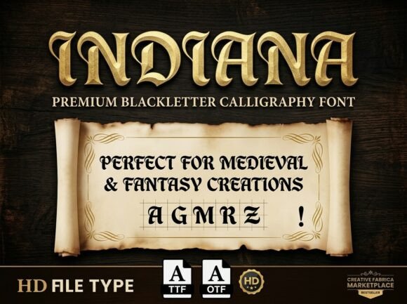 Indiana: A Bold Font for Fantasy and Adventure