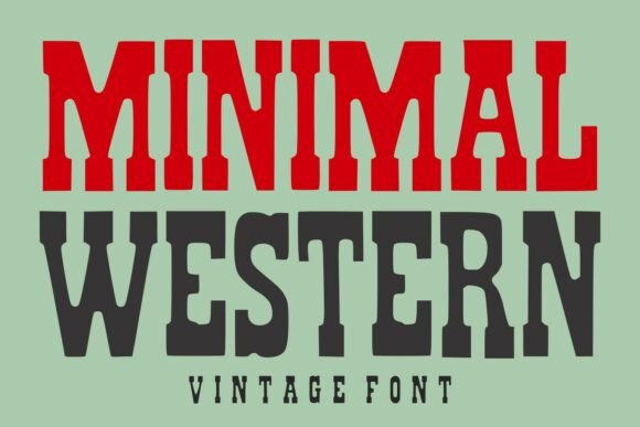 Minimal Western: A Bold Vintage Display Font for Modern Design