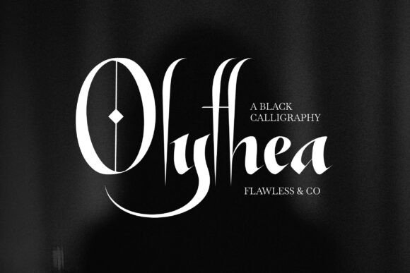 Olythea: A Dark and Elegant Calligraphy Font