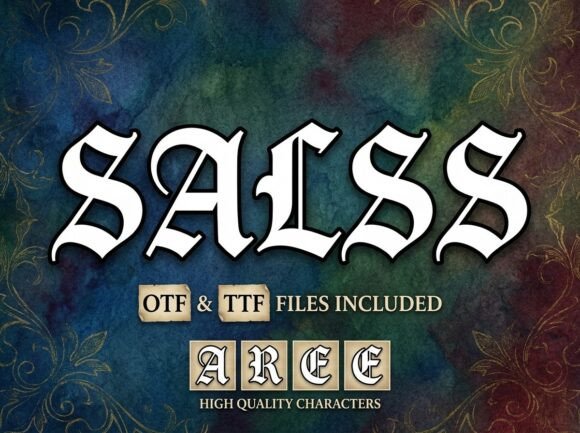 Salss: A Bold Blackletter Font for Gothic-Inspired Branding and Design